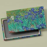 Irises canvas front and rear frame view