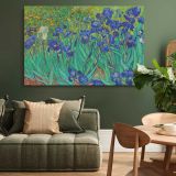 Irises canvas wall art in room setting 4