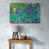 Irises canvas wall art in room setting 5