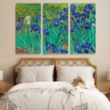 Irises canvas wall art in room setting 6