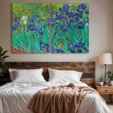 Irises canvas wall art in room setting 7