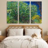 Lilac Bush canvas wall art in room setting 6