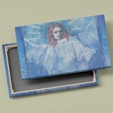 Half Figure of an Angel canvas front and rear frame view