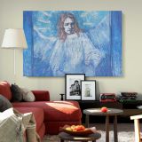 Half Figure of an Angel canvas wall art in room setting 4