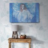 Half Figure of an Angel canvas wall art in room setting 5