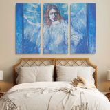 Half Figure of an Angel canvas wall art in room setting 6
