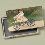 Jean Monet on His Hobby Horse canvas front and rear frame view