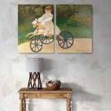 Jean Monet on His Hobby Horse canvas wall art in room setting 6