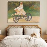 Jean Monet on His Hobby Horse canvas wall art in room setting 7