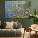Water Lilies canvas wall art in room setting 4