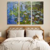 Water Lilies canvas wall art in room setting 6