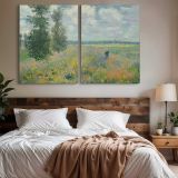 Poppy Fields near Argenteuil canvas wall art in room setting 6