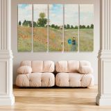 The Poppy Field near Argenteuil canvas wall art in room setting 5
