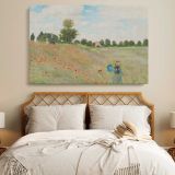 The Poppy Field near Argenteuil canvas wall art in room setting 7