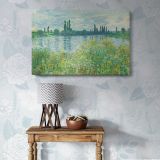 Banks of the Seine at Vetheuil canvas wall art in room setting 6
