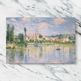 Vetheuil in Summer canvas artwork displayed on a marble background