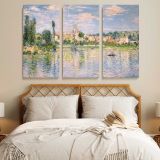 Vetheuil in Summer canvas wall art in room setting 7