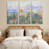 Palm Trees at Bordighera canvas wall art in room setting 7