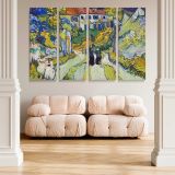 Stairway at Auvers canvas wall art in room setting 5