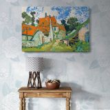 Street in Auvers sur Oise canvas wall art in room setting 6