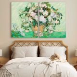 Roses canvas wall art in room setting 7