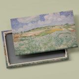 Wheat Fields beneath a Cloudy Sky canvas front and rear frame view