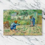 First Steps after Millet canvas artwork displayed on a marble background