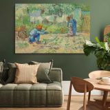 First Steps after Millet canvas wall art in room setting 4