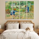 First Steps after Millet canvas wall art in room setting 6