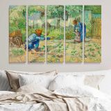 First Steps after Millet canvas wall art in room setting 7
