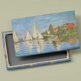 Regattas at Argenteuil canvas front and rear frame view