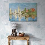 Regattas at Argenteuil canvas wall art in room setting 5