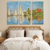 Regattas at Argenteuil canvas wall art in room setting 6