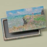 Cliff Walk at Pourville canvas front and rear frame view