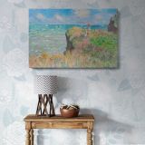 Cliff Walk at Pourville canvas wall art in room setting 5