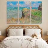 Cliff Walk at Pourville canvas wall art in room setting 6