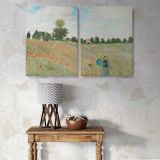 The Poppy Field near Argenteuil canvas wall art in room setting 5