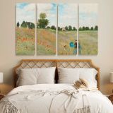 The Poppy Field near Argenteuil canvas wall art in room setting 6