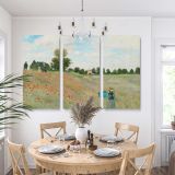 The Poppy Field near Argenteuil canvas wall art in room setting 7