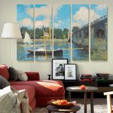 The Bridge at Argenteuil canvas wall art in room setting 5