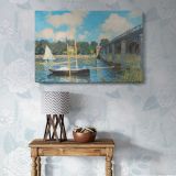 The Bridge at Argenteuil canvas wall art in room setting 6