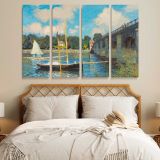 The Bridge at Argenteuil canvas wall art in room setting 7