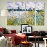 Ile aux Fleurs near Vetheuil canvas wall art in room setting 5