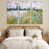 Ile aux Fleurs near Vetheuil canvas wall art in room setting 7