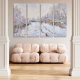 Snow at Argenteuil canvas wall art in room setting 4