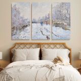 Snow at Argenteuil canvas wall art in room setting 6