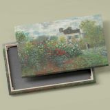 The Artists Garden at Argenteuil canvas front and rear frame view