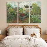 The Artists Garden at Argenteuil canvas wall art in room setting 6