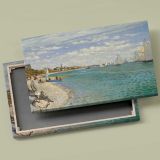 Regatta at Sainte Adresse canvas front and rear frame view