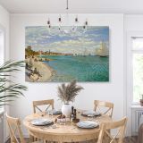 Regatta at Sainte Adresse canvas wall art in room setting 7